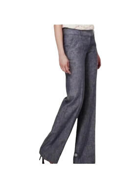 Loft Petite's Navy Blue Tweed Trousers Size 00P